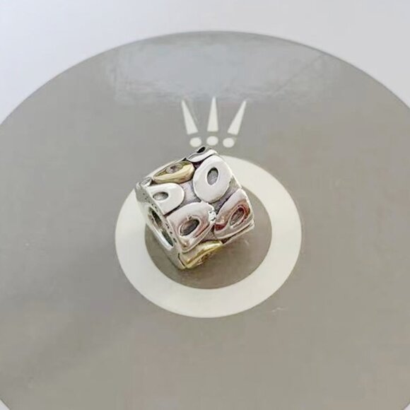 Pandora Retired Two Tone Authentic Pandora Oh My! Charm Retired 925 Ale